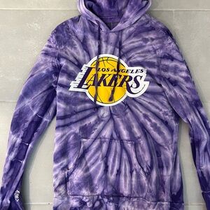 Lakers tie-dye hooded sweatshirt